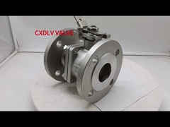 ロック可能なハンドルレバー付きフランジボールバルブ