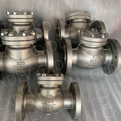 フレンジ端接続 ステンレス鋼のチェックバルブ 150LB 化学加工工場の圧力