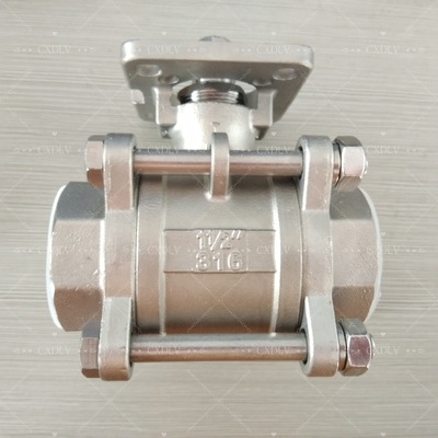 電動/気圧 ステンレス鋼/炭酸鋼 螺紋ボールバルブ NPTバルブ