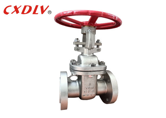 Flexible Wedge CF8 Body Gate Valve with Handle Wheel Outside Screwed and Yorker Rising Stem ANSI150