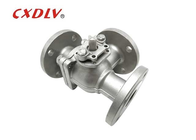 手動 低プラットフォーム ステンレス スチール 3 Way ボール バルブ フランジ 接続 T タイプ DN50 DN 80 DN 100