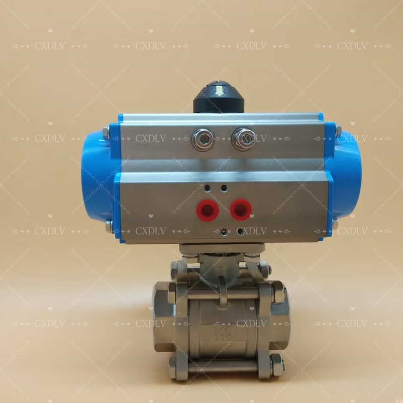 電動/気圧 ステンレス鋼/炭酸鋼 螺紋ボールバルブ NPTバルブ