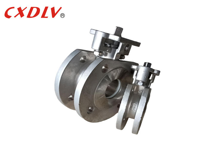 スタッドレスタイヤCF8 ウェッファーボールバルブ フランジェッド 堅固な単体体 調整可能な腺PN16の裸体幹