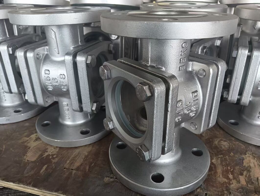 Double Glass Window Flanged Sight Glass Industrial Grade 304 316 Carbon Steel for Precise Liquid Flow Verification and Clear Visual Inspection