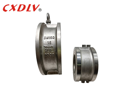 H77X-150LBのウエファーの二重版の逆止弁のステンレス鋼の柔らかい座席EPDM金属DIN PN16